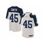 Men Nike Dallas Cowboys #45 Rod Smith Limited White Throwback Alternate NFL Jersey