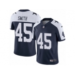 Men Nike Dallas Cowboys #45 Rod Smith Navy Blue Throwback Alternate Vapor Untouchable Limited Player NFL Jersey