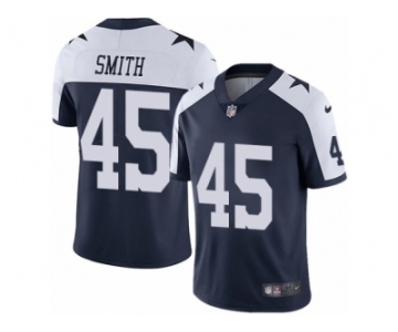 Men Nike Dallas Cowboys #45 Rod Smith Navy Blue Throwback Alternate Vapor Untouchable Limited Player NFL Jersey