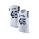 Men Nike Dallas Cowboys #45 Rod Smith White Rush Player Name & Number Tank Top NFL Jersey