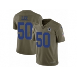 Men Nike Dallas Cowboys #50 Sean Lee Limited Olive 2017 Salute to Service NFL Jersey