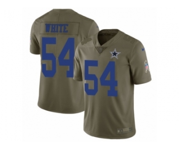 Men Nike Dallas Cowboys #54 Randy White Limited Olive 2017 Salute to Service NFL Jersey