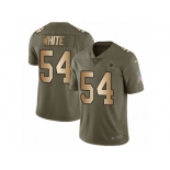 Men Nike Dallas Cowboys #54 Randy White Limited Olive Gold 2017 Salute to Service NFL Jersey