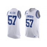 Men Nike Dallas Cowboys #57 Damien Wilson Limited White Player Name & Number Tank Top NFL Jersey