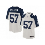 Men Nike Dallas Cowboys #57 Damien Wilson Limited White Throwback Alternate NFL Jersey