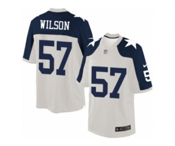 Men Nike Dallas Cowboys #57 Damien Wilson Limited White Throwback Alternate NFL Jersey