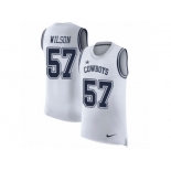 Men Nike Dallas Cowboys #57 Damien Wilson White Rush Player Name & Number Tank Top NFL Jersey