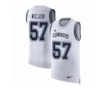 Men Nike Dallas Cowboys #57 Damien Wilson White Rush Player Name & Number Tank Top NFL Jersey