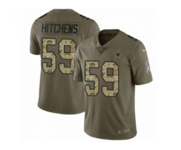 Men Nike Dallas Cowboys #59 Anthony Hitchens Limited Olive Camo 2017 Salute to Service NFL Jersey