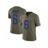 Men Nike Dallas Cowboys #6 Chris Jones Limited Olive 2017 Salute to Service NFL Jersey