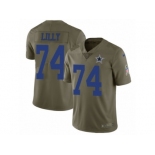 Men Nike Dallas Cowboys #74 Bob Lilly Limited Olive 2017 Salute to Service NFL Jer