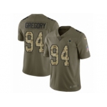 Men Nike Dallas Cowboys #94 Randy Gregory Limited Olive Camo 2017 Salute to Service NFL Jersey