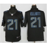 Men Nike Dallas cowboys #21 Ezekiel Elliott Impact Limited Black Jerseys