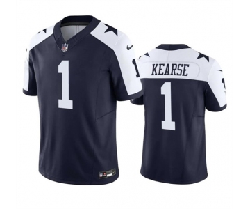 Men's Dallas Cowboys #1 Jayron Kearse Navy White 2023 F.U.S.E. Vapor Limited Football Stitched Jersey