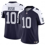 Men's Dallas Cowboys #10 Cooper Rush Navy White 2023 F.U.S.E. Thanksgiving Vapor Untouchable Limited Football Stitched Jersey