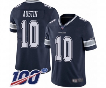 Men's Dallas Cowboys #10 Tavon Austin Navy Blue Team Color Vapor Untouchable Limited Player 100th Season Football Jersey