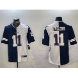 Men's Dallas Cowboys #11 Cedrick Wilson White Navy Vapor Limited Stitched Jersey