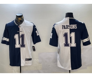 Men's Dallas Cowboys #11 Cedrick Wilson White Navy Vapor Limited Stitched Jersey