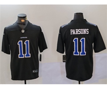 Men's Dallas Cowboys #11 Micah Parsons Black Throwback Vapor Untouchable Limited Football Stitched Jersey