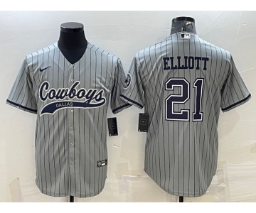 Men's Dallas Cowboys #11 Micah Parsons Grey Gridiron With Patch Cool Base Stitched Baseball Jerseys