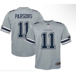 Men's Dallas Cowboys #11 Micah Parsons Grey Vapor Untouchable Stitched Nike Limited Jersey