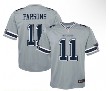 Men's Dallas Cowboys #11 Micah Parsons Grey Vapor Untouchable Stitched Nike Limited Jersey