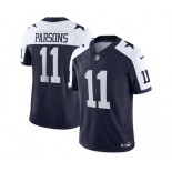 Men's Dallas Cowboys #11 Micah Parsons Navy Thanksgiving 2023 F.U.S.E. Limited Stitched Football Jersey