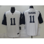 Men's Dallas Cowboys #11 Micah Parsons Nike White 2021 Throwback Limited Jersey