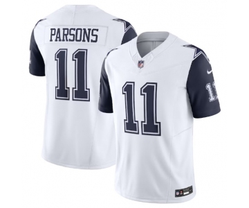 Men's Dallas Cowboys #11 Micah Parsons White 2023 F.U.S.E. Vapor Limited Stitched Football Jersey