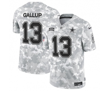 Men's Dallas Cowboys #13 Michael Gallup 2024 F.U.S.E Arctic Camo Salute To Service Limited Stitched Football Jersey