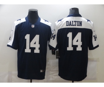 Men's Dallas Cowboys #14 Andy Dalton Nike Blue Throwback Vapor Untouchable Limited Player Football Jersey