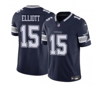 Men's Dallas Cowboys #15 Ezekiel Elliott Navy 2023 F.U.S.E Vapor Untouchable Limited Football Stitched Jersey