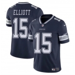 Men's Dallas Cowboys #15 Ezekiel Elliott Navy Vapor Untouchable Limited Football Stitched Jersey