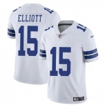 Men's Dallas Cowboys #15 Ezekiel Elliott White Vapor Untouchable Limited Football Stitched Jersey