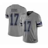 Men's Dallas Cowboys #17 Allen Hurns Limited Gray Inverted Legend Football Jersey