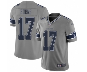 Men's Dallas Cowboys #17 Allen Hurns Limited Gray Inverted Legend Football Jersey