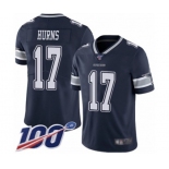 Men's Dallas Cowboys #17 Allen Hurns Navy Blue Team Color Vapor Untouchable Limited Player 100th Season Football Jersey