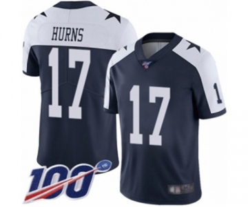 Men's Dallas Cowboys #17 Allen Hurns Navy Blue Throwback Alternate Vapor Untouchable Limited Player 100th Season Football Jersey