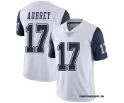 Men's Dallas Cowboys #17 Brandon Aubrey Limited White Color Rush Vapor Untouchable Jersey