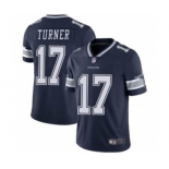 Men's Dallas Cowboys #17 Malik Turner Navy Vapor Limited Stitched Football Jersey