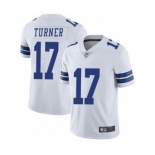 Men's Dallas Cowboys #17 Malik Turner White Vapor Limited Stitched Football Jersey