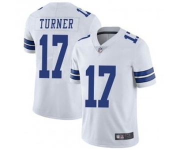 Men's Dallas Cowboys #17 Malik Turner White Vapor Limited Stitched Football Jersey