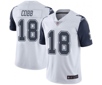 Men's Dallas Cowboys #18 Randall Cobb Limited White Rush Vapor Untouchable Football Jersey