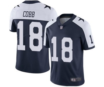 Men's Dallas Cowboys #18 Randall Cobb Navy Blue Throwback Alternate Vapor Untouchable Limited Player Football Jersey