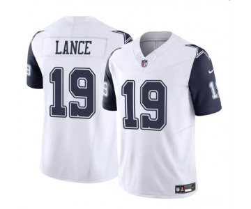 Men's Dallas Cowboys #19 Trey Lance White 2023 F.U.S.E Rush Limited Football Stitched Jersey