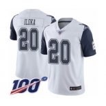 Men's Dallas Cowboys #20 George Iloka Limited White Rush Vapor Untouchable 100th Season Football Jersey