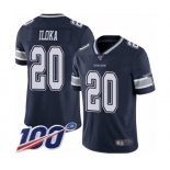 Men's Dallas Cowboys #20 George Iloka Navy Blue Team Color Vapor Untouchable Limited Player 100th Season Football Jersey