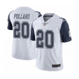 Men's Dallas Cowboys #20 Tony Pollard Limited White Rush Vapor Untouchable Football Jersey