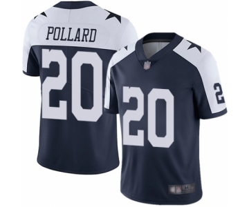 Men's Dallas Cowboys #20 Tony Pollard Navy Blue Throwback Alternate Vapor Untouchable Limited Player Football Jersey