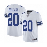 Men's Dallas Cowboys #20 Tony Pollard White Vapor Untouchable Limited Player Football Jersey